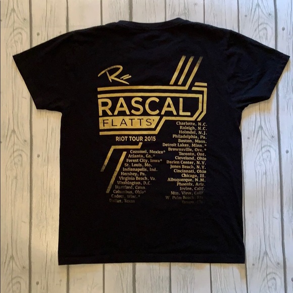 Rascal Flatts Riot Tour 2015 Concert T-Shirt - Picture 3 of 5